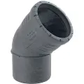 Geberit Silent Pro bøjning 45° PP MX 75mm stikmf sort