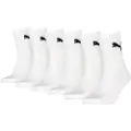 Puma Unisex Short Crew Socks 6 pack, Clothing, White, 39-42