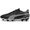Puma KING MATCH FG/AG Football Boots Youth, Shoes, Black/White/Cool Dark Gray, 32