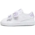 Puma Smash 3.0 Butterfly Toddlers'Sneakers, Shoes, White/Vivid Violet/Silver, 24