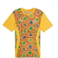 Puma Ghana Pre-match Jersey Men, Sport, Yellow Sizzle/Intense Red, 3XL