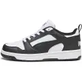 Puma Rebound V6 Lo Youth Sneakers, Shoes, White/Black, 38.5