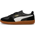 Puma Palermo Leather Sneakers Women, Shoes, Black/Feather Gray/Gum, 35.5