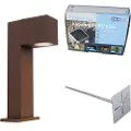 QAZQA Industriell stående utelampe rustbrun 30 cm IP44 - Baleno