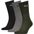 Puma Crew Sock (3-Pack) Men, Clothing, Green Combo, 39-42