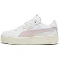 Puma Carina Street Lux Sneakers Women, Shoes, White/Mauve Mist/Gold, 40.5