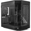 HYTE Y60 - Mid tower - utvidet ATX (E-ATX) - sidepanel med vindu (herdet glass) - ingen strømforsyning (ATX) - svart - USB/lyd