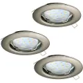 Eglo Peneto, Innsunket spotlight, GU10, 6 W, 3000 K, 240 lm, Nickel