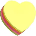Bnt Notes Neon Hjerte 5 ass. farver 64x67 mm med 250 blade