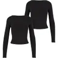 Urban Classics Ruffled Super Slim Langarmet T-skjorte 2 Enheter