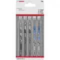 Bosch 5-delers stikksagbladsett T 44 D (2x), T 1 B (2x), T 18 A