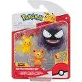 Jazwares Pokémon-kamp Teddiursa+pikachu+gastly 3 Enheter