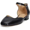 Ralph Lauren for woman. 802961793001 Emellie Leather Sandals black (40), Flat, 1 to 3 cm, Buckle, Casual, Party, Classic
