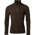 Chevalier Antony Half Zip Wool Langarmet trøye Herre, XL, Brun