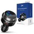 3MK Hyper Car FM Transmitter, Digital, 87,5 - 99,8 MHz, LED, USB, Ljudströmning, USB Type-A