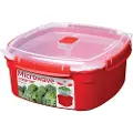 Sistema 1103, Dampkoker, Rød, 3200 ml, Gjennomsiktig, 13,53 kopper, 238 mm