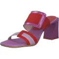 Hispanitas for woman. CHV243327 Mallorca leather sandals lilac, red -Heel height 6.5cm (36), 5 to 8 cm, None, Casual, Party, Purple