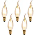 LUEDD Sett med 5 E14 dimbare LED-filament-spisslyspærer 240V 3W 250lm