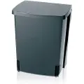 Brabantia - Søppelbøtte - flipp-lokk - 10 L - plast - svart