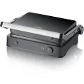 Severin - Grill - elektrisk - 1350 kvadratcentimeter - svart / sølv