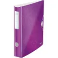 Leitz Ordner Active WOW, 180 Grad, 60 mm, violett DIN A4, runder R?cken, aus Polyform, Oberfl?chenstruktur - 1 St?ck (1107-00-62)