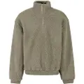 Urban Classics Oversized Teddy Genser Med Halv Glidelås