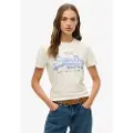 Superdry Vl Rhinestone Slim Kortarmet T-skjorte
