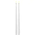 DeluxeHomeart DeluxeHomeartLED Taper Candle Shiny 2,2x28 cm 2 stkHvitLysFra Homeroom