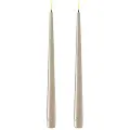DeluxeHomeart DeluxeHomeartLED Taper Candle Shiny 2,2x28 cm 2 stkBeigeLysFra Homeroom