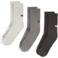 Puma Unisex Crew Socks 3 pack, Clothing, Grey Melange, 39-42