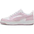 Puma Rebound V6 Low Sneakers, Shoes, White/Rose Mauve, 40.5
