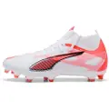 Puma ULTRA 5 MATCH+ FG/AG Football Boots Women, Shoes, White/Black/Glowing Red, 36
