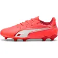 Puma KING MATCH FG/AG Football Boots Youth, Shoes, Glowing Red/White/Red Fire, 29