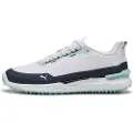 Puma IGNITE Elevate X Golf Shoes Men, Shoes, White/Deep Navy/Modern Mint, 44