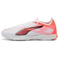 Puma ULTRA 5 MATCH TT Football Boots Unisex, Shoes, White/Black/Glowing Red, 42.5