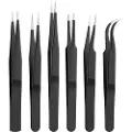 Goobay 41256, Rustfritt stål, Sort, Flat, Spiss, Bøyd, Rett, 6 stykker, Hengende boks