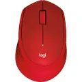 Logitech M330 SILENT PLUS - Mus - 3 knapper - trådløs - 2.4 GHz - USB trådløs mottaker - rød