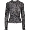 Urban Classics Turtleneck Top Aop Mesh Big Skjorte Med Lange Ermer