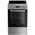 Beko FSM57300GX - Komfyr - frittstående - bredde: 50 cm - dybde: 60 cm - høyde: 85 cm - med selvrens - rustfritt stål