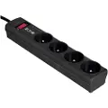 Eaton Protection Strip - Overspenningsavleder - AC 220-250 V - 2500 watt - utgangskontakter: 4 - svart