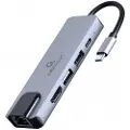 Gembird 5-i-1 USB-adapter med HDMI, PD og LAN