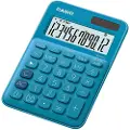 Casio MS-20UC - Skrivebordskalkulator - 12 sifre - solpanel, batteri - blå