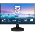 Philips V-line 273V7QDSB - LED-skjerm - 27 - 1920 x 1080 Full HD (1080p) @ 60 Hz - IPS - 250 cd/m² - 1000:1 - 5 ms - HDMI, DVI-D, VGA - teksturert svart