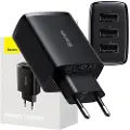 Baseus Vegglader med 3 USB-porter 17w - sort