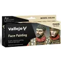 Vallejo 70.119, 17 ml, Svart, Hudfarget, Rød, Sand, Matte, Flaske
