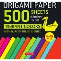 Tuttle Studio Origami Paper 500 sheets Vibrant Colors 6' (15 cm)