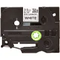 Brother TZEN201 3.5mm (0.13") Black on White Non-Laminated Super Narrow tape for P-touch 8m