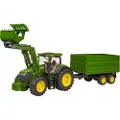 BRUDER John Deere 7r 350 Traktor Med Laster Og Tilhenger Dukke