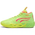 Puma MB.04 Gem Basketball Boots Unisex, Shoes, Yellow Alert/Green Glare/Pink Alert, 42