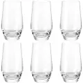 Leonardo Puccini, Gjennomsiktig, Glass, 6 stykker, Rund, Klar, 365 ml